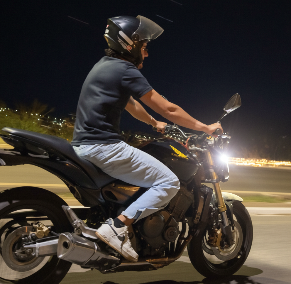 Foto do Autor Gustavo com sua moto